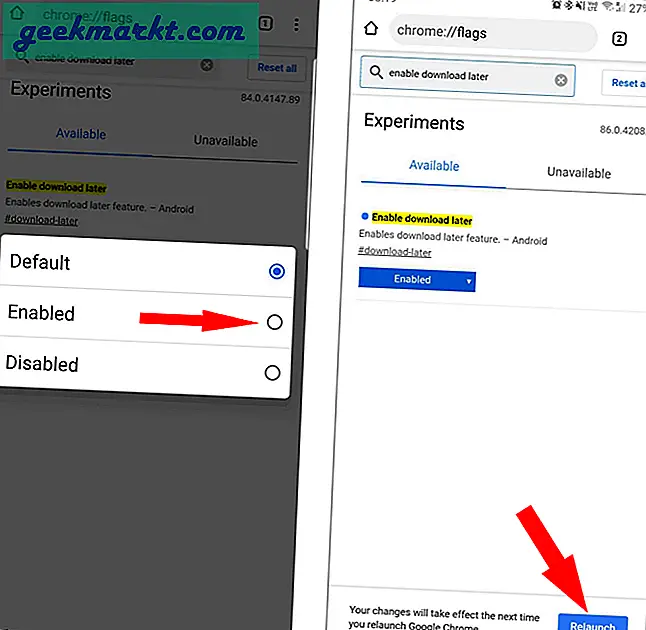 Chrome Android'de İndirmeleri Planlama